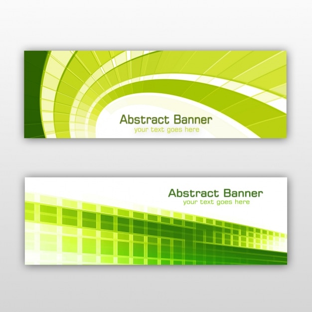 Gratis PSD groene geplaatste banners