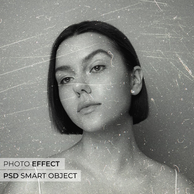 Gratis PSD grunge foto-effectontwerp