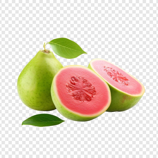 Gratis PSD guava-vruchten geïsoleerd op transparante achtergrond