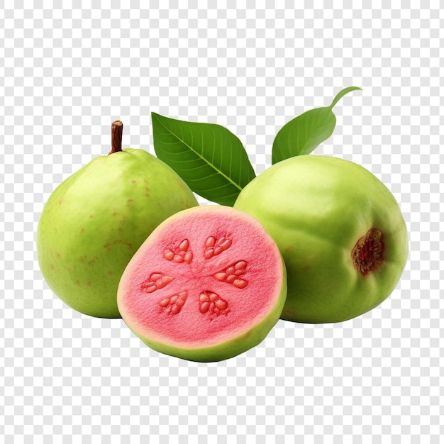 Gratis PSD guava-vruchten geïsoleerd op transparante achtergrond