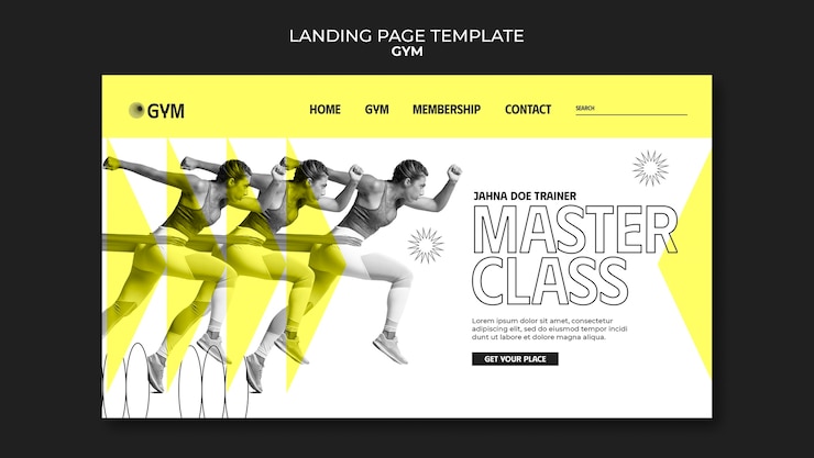Gratis PSD gym sjabloonontwerp