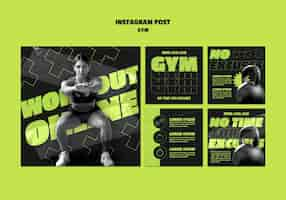 Gratis PSD gymtraining op instagram