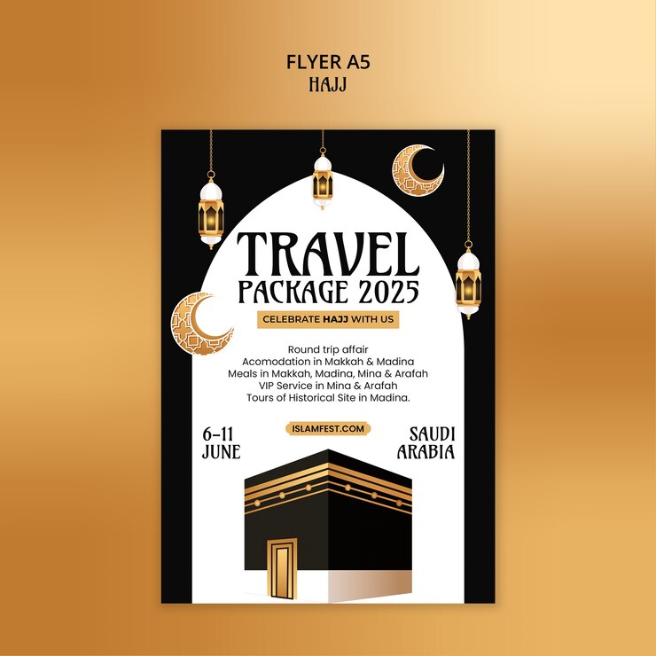 PSD Gratis hajj flyer template design