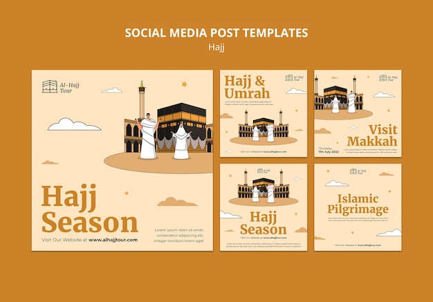 Hajj instagram post sjabloonontwerp