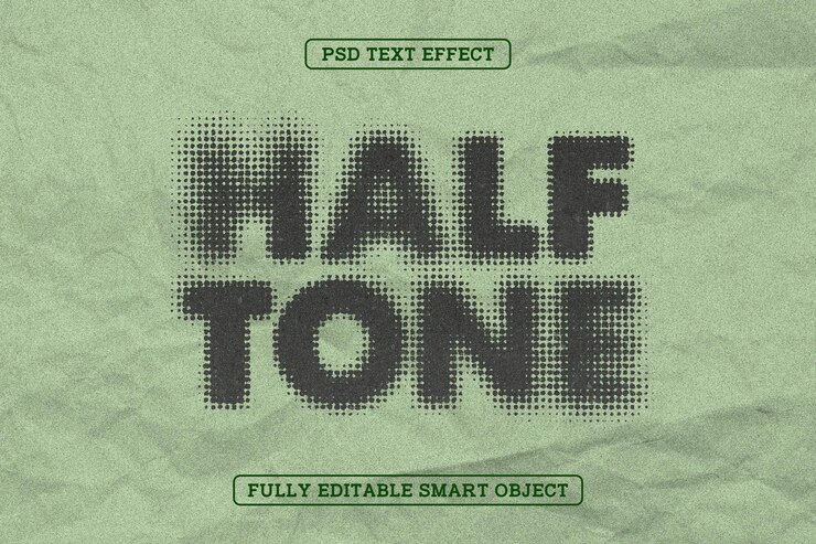 PSD Gratis halftone editable text effect