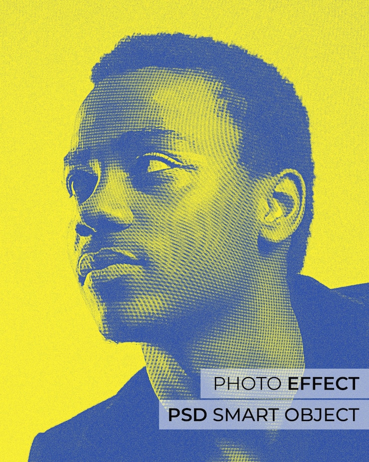 Gratis PSD halftoon foto-effect ontwerp