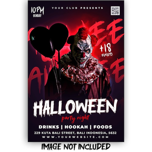 Gratis PSD halloween flyer sociale media-sjabloon