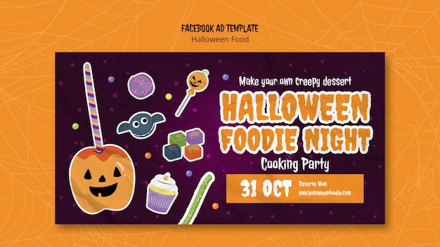 Gratis PSD halloween sjabloon ontwerp