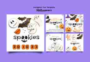 Gratis PSD halloween sjabloonontwerp