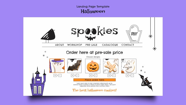 Gratis PSD halloween sjabloonontwerp