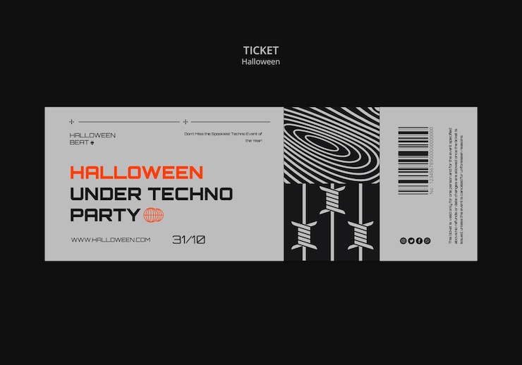 Gratis PSD halloween sjabloonontwerp