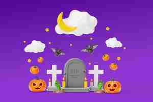 Gratis PSD halloween stilleven achtergrond