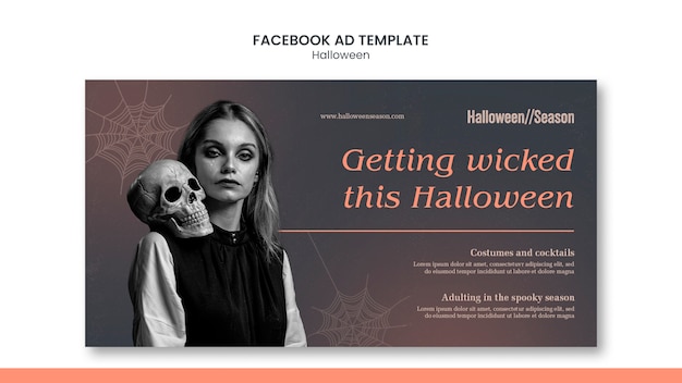 Gratis PSD halloween viering facebook sjabloon