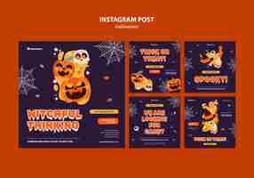 Gratis PSD halloween viering instagram berichten