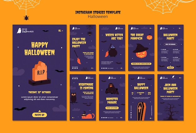 Halloween viering instagram verhalen sjabloon