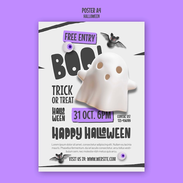 Halloween viering poster sjabloon