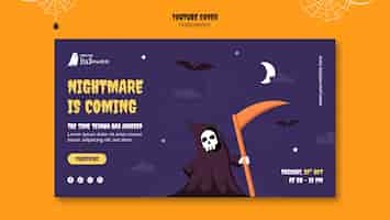 Gratis PSD halloween viering youtube cover