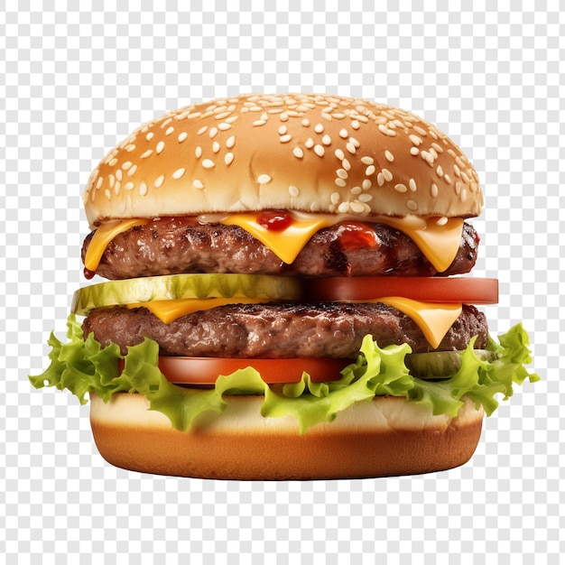 PSD gratuito hamburguesa aislada sobre fondo transparente