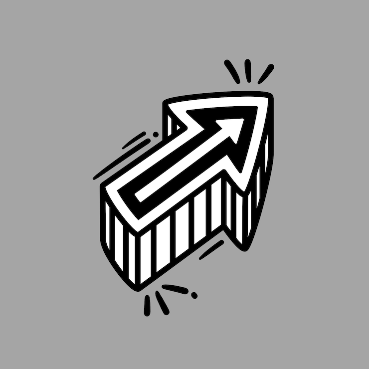 PSD Gratis hand drawn arrow design