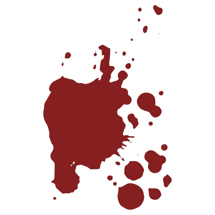 PSD Gratis hand drawn blood splatter isolated