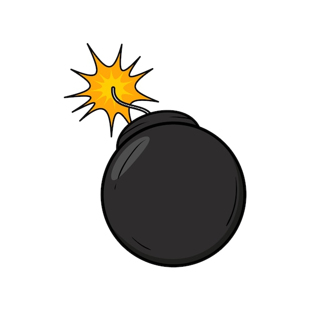 Gratis PSD hand drawn bomb illustration