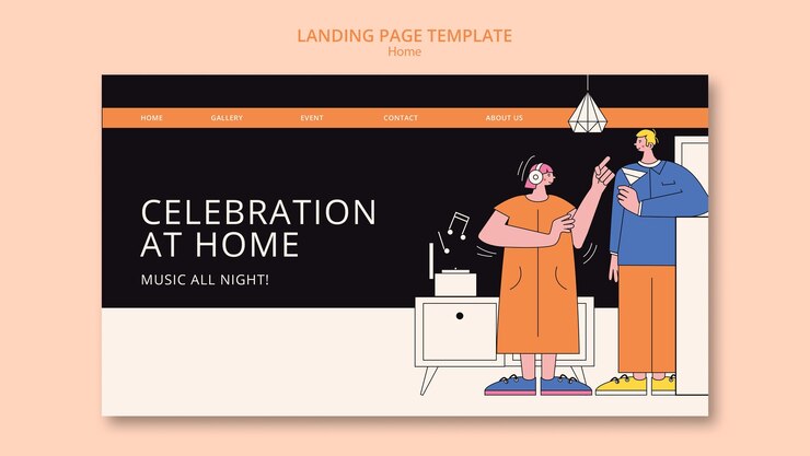 PSD Gratis hand drawn hobby at home landing page