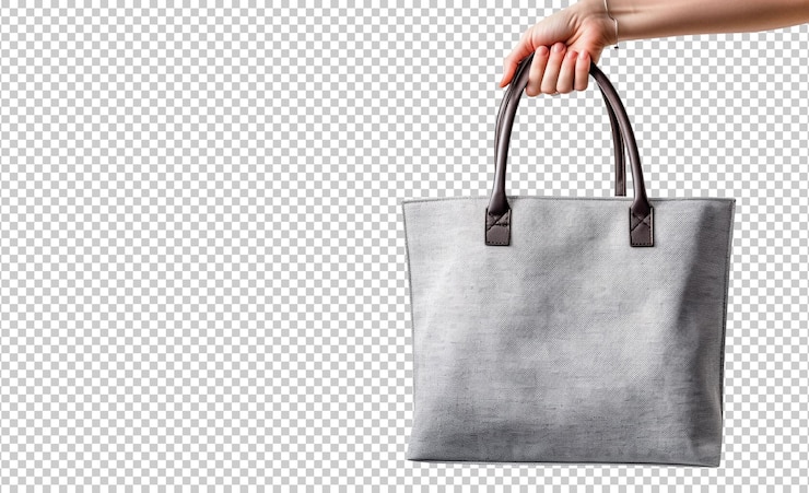 Gratis PSD hand met dame lederen tas geïsoleerd op de achtergrond