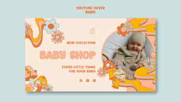 Gratis PSD handgetekende babywinkel youtube cover