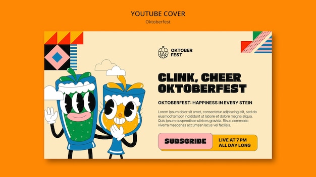 Gratis PSD handgetekende cover van het oktoberfest op youtube