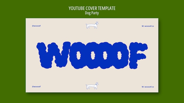 Handgetekende hondenfeestje youtube-omslag
