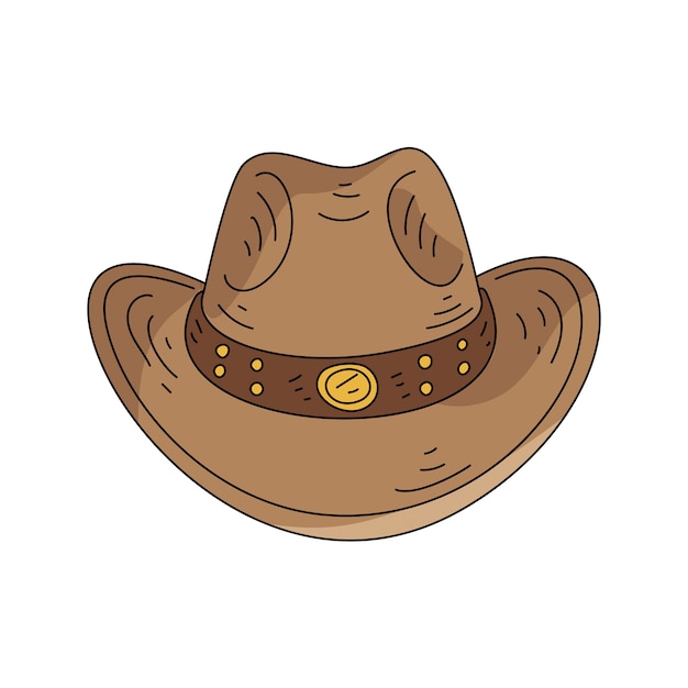 Handgetekende illustratie van een cowboyhoed