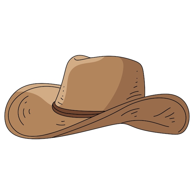 Handgetekende illustratie van een cowboyhoed