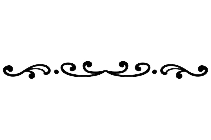 Gratis PSD handgetekende illustratie van een ornamentenverdeler