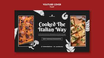 Gratis PSD handgetekende smakelijke youtube-cover voor lekker eten