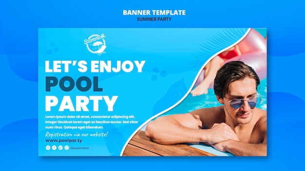 Gratis PSD handgetekende websjabloon voor zomerfeesten