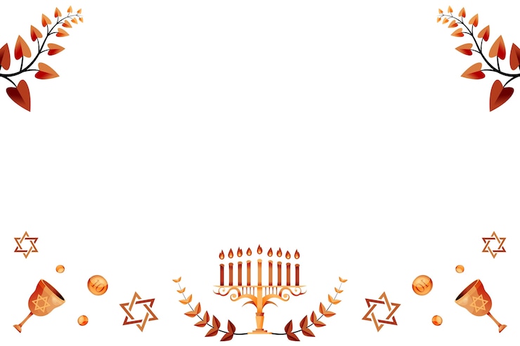 PSD Gratis hanukkah illustration with menorah