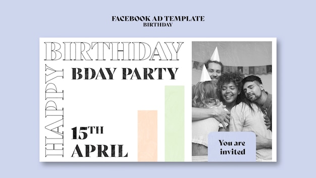 Happy birthday template design