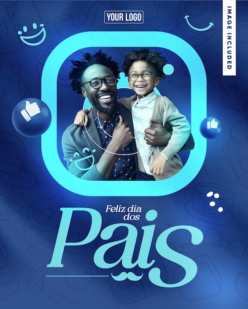 Gratis PSD happy father039s day a4-sjabloon