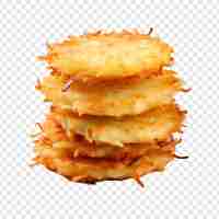 Gratis PSD hash browns geïsoleerd op transparante achtergrond