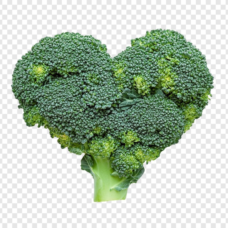 PSD Gratis heartshaped broccoli a healthy and delicious treat