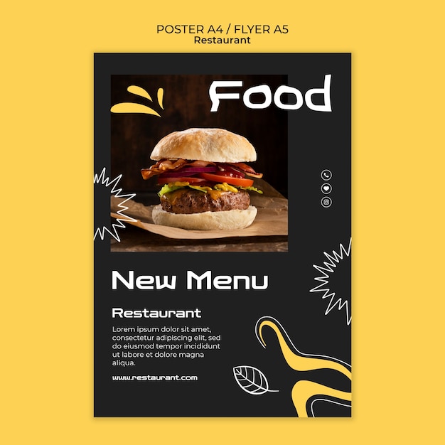 Heerlijk eten restaurant poster