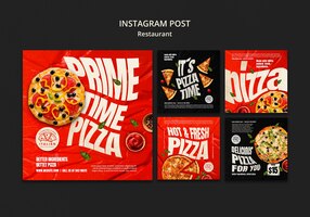 Gratis PSD heerlijk italiaans eten instagram-berichten