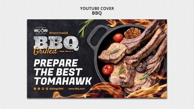 Heerlijke bbq youtube-omslagsjabloon