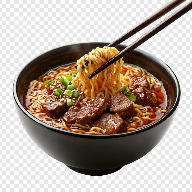 Gratis PSD heerlijke rundvleesnoedelsop een culinaire verrassing