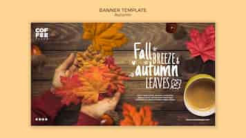 Gratis PSD herfst banner sjabloon thema