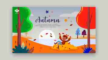 Gratis PSD herfst concept sjabloon voor spandoek