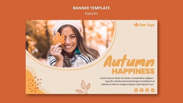 Gratis PSD herfst concept sjabloon voor spandoek