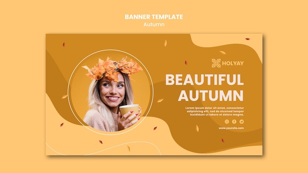 Gratis PSD herfst concept sjabloon voor spandoek