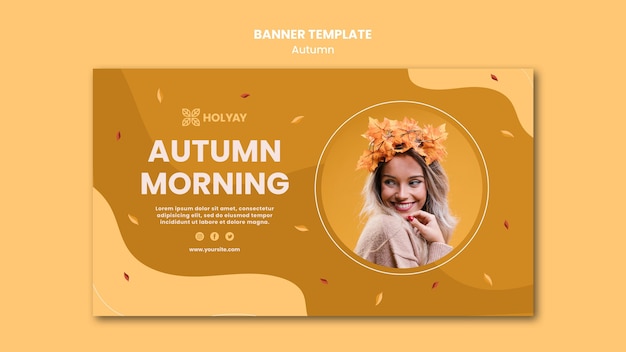 Gratis PSD herfst concept sjabloon voor spandoek