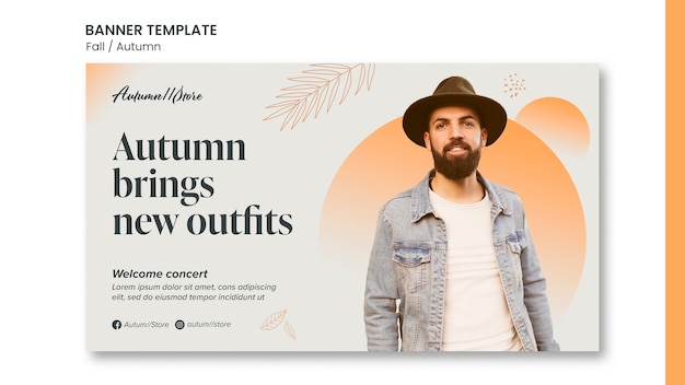 Gratis PSD herfst herfst sjabloonontwerp van banner